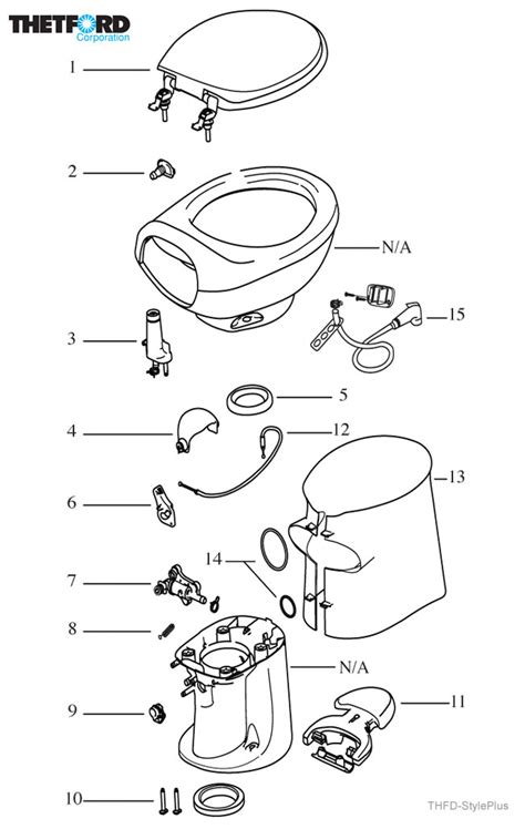 Aqua magic thetford rb toilet parts diagram
